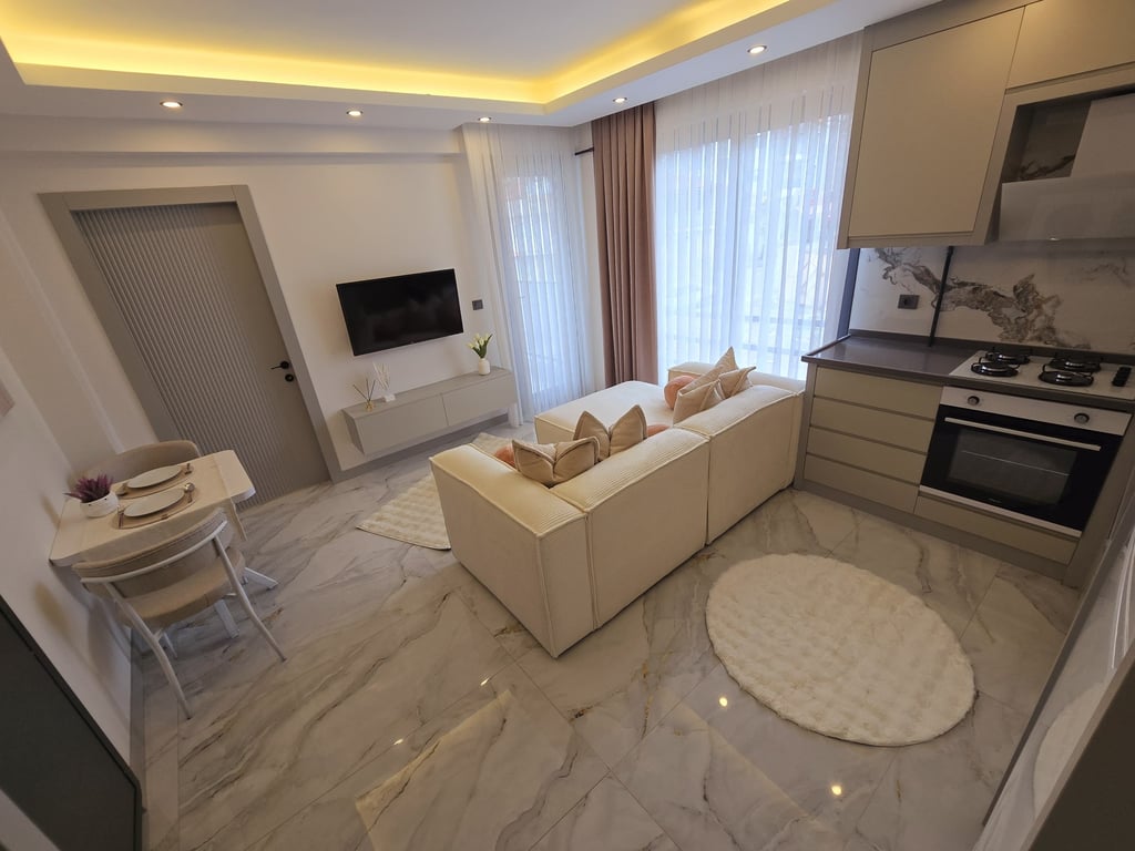 Gerzele'de 1+1 / 55m² Full Eşyalı Balkonlu Sıfır Ultra Lüx Apart