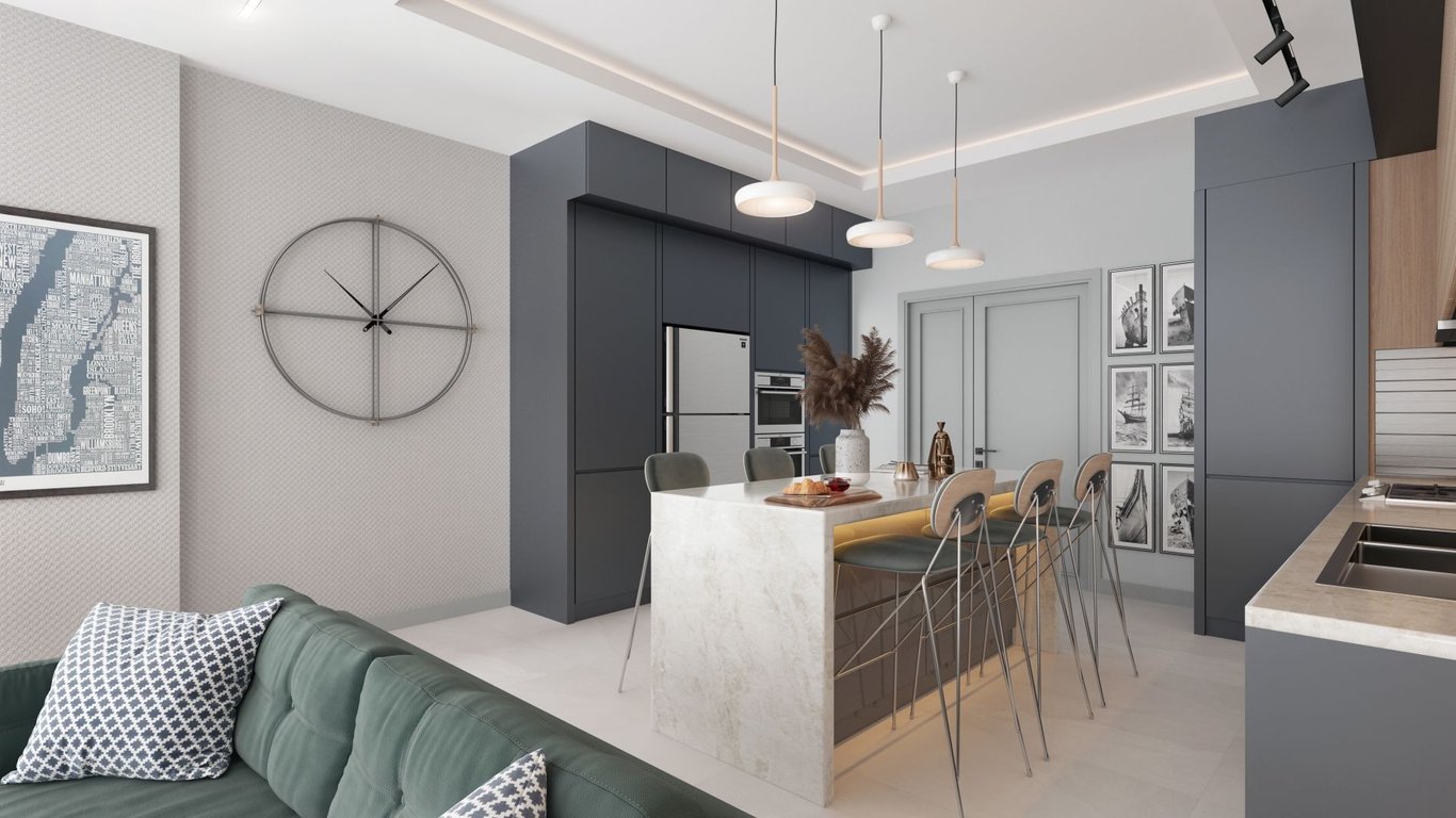 YENİŞAFAK'DA 3,5+1 / 220 m² KAPALI HAVUZ ve OTOPARKLI ARA KAT SIFIR DAİRE - 5
