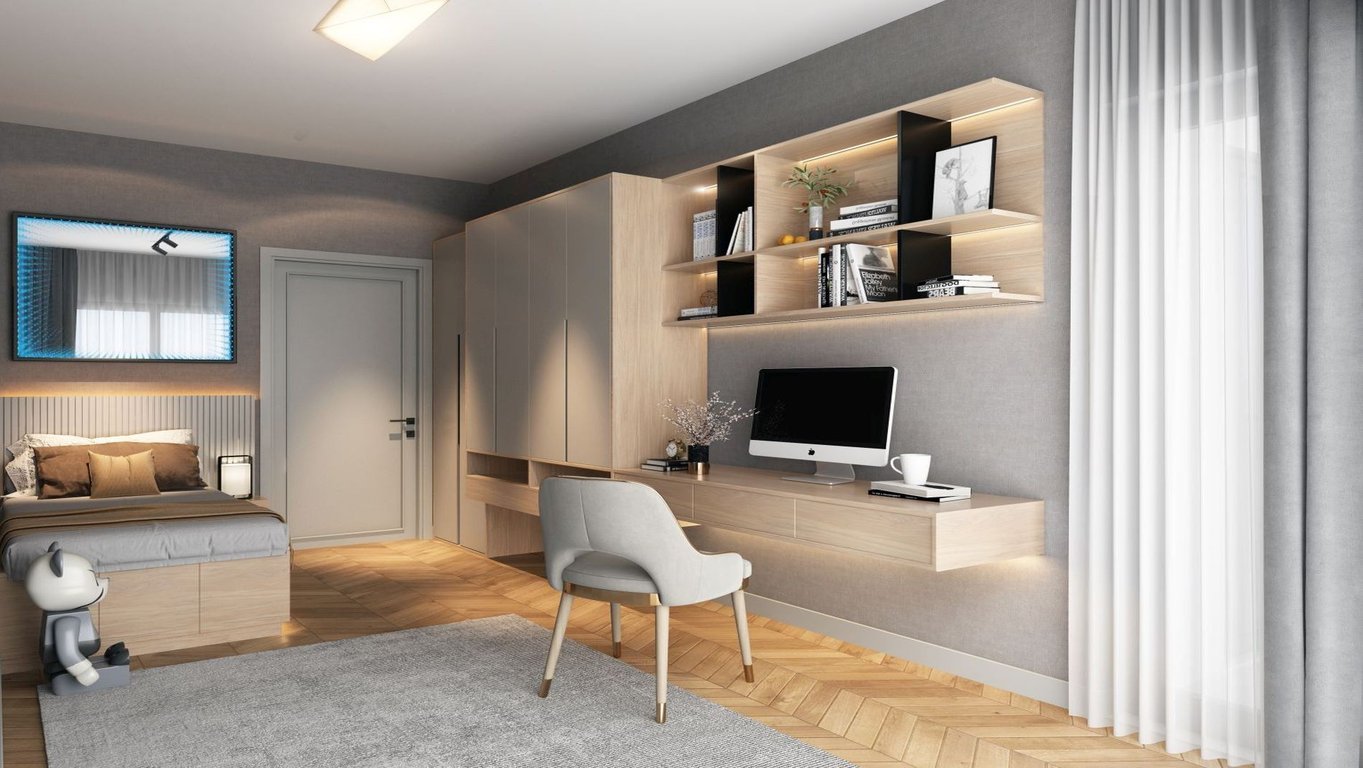 YENİŞAFAK'DA 3,5+1 / 220 m² KAPALI HAVUZ ve OTOPARKLI ARA KAT SIFIR DAİRE - 8