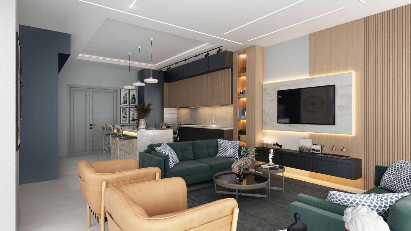 YENİŞAFAK'DA 3,5+1 / 220 m² KAPALI HAVUZ ve OTOPARKLI ARA KAT SIFIR DAİRE - 3