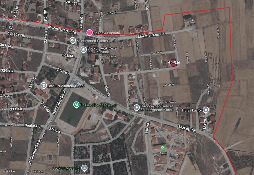 Denizli Bozkurt Mehmetçik Mahallesinde Köşe Parsel
