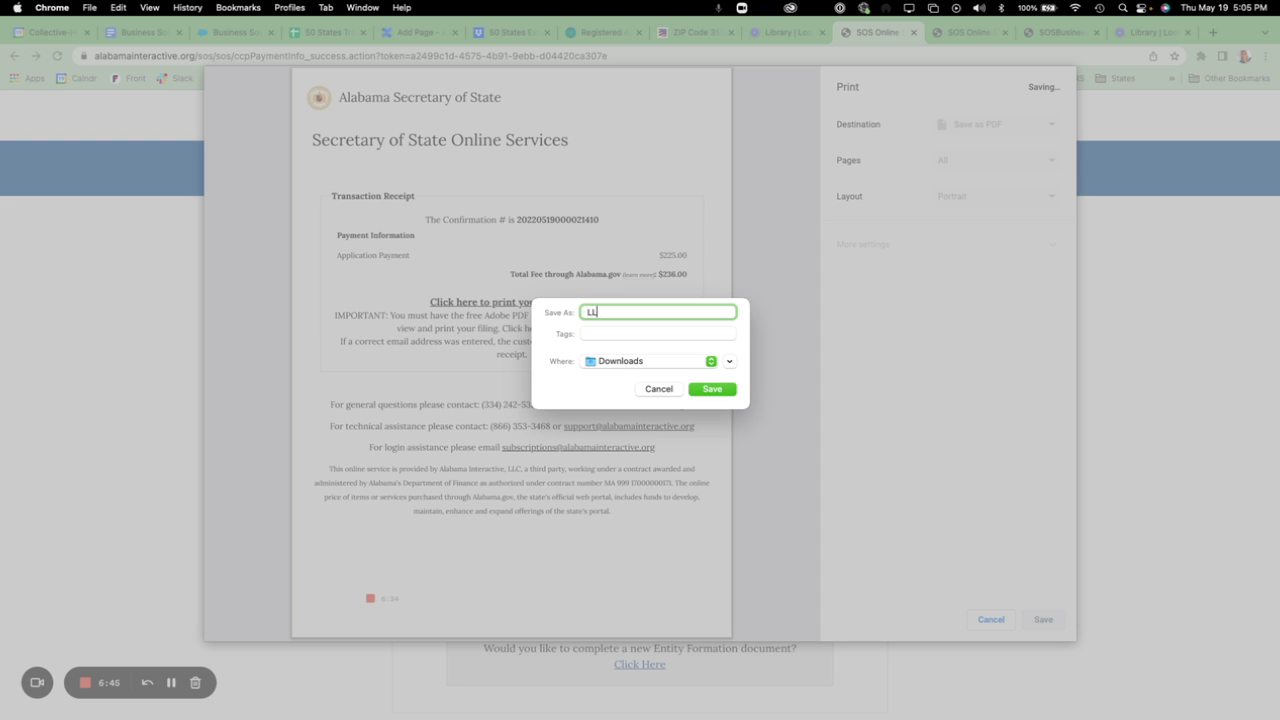 Articles of Organization