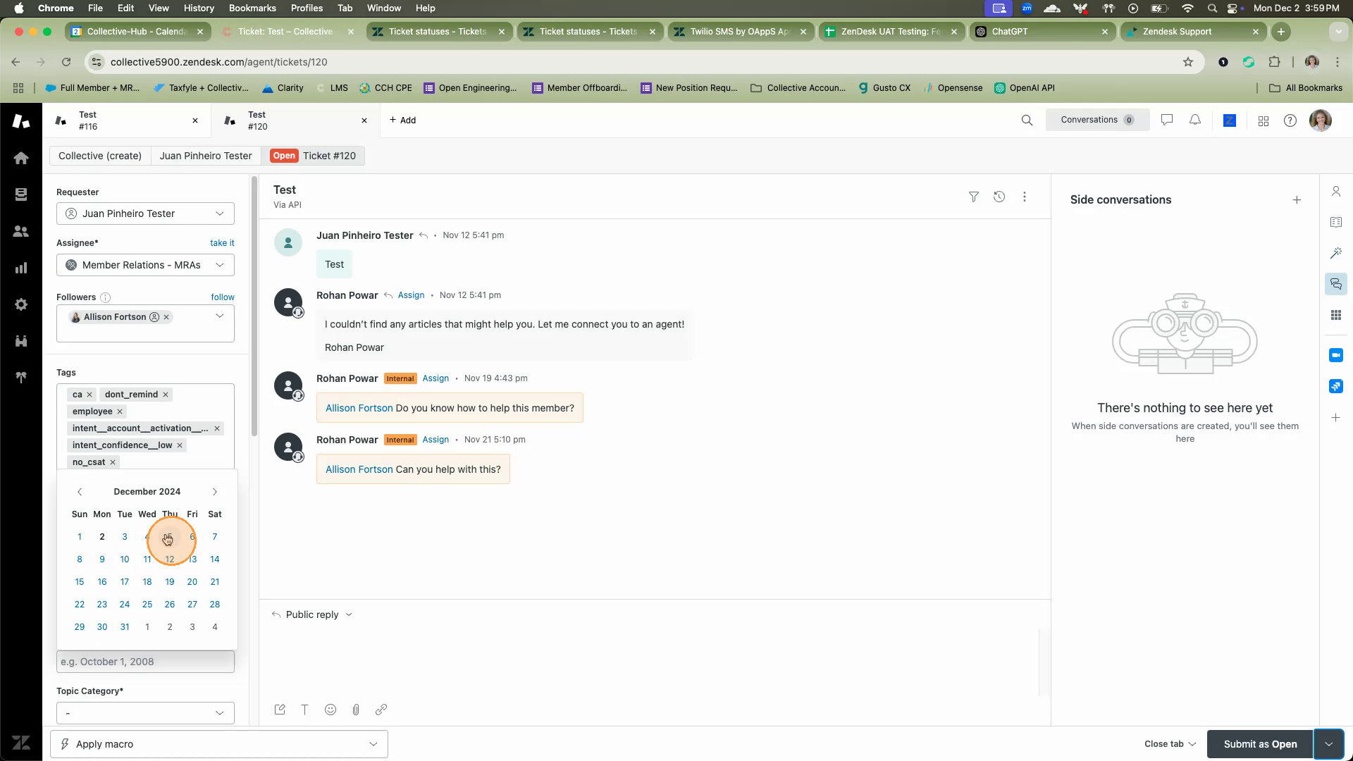 Setting a Specific Snooze Date