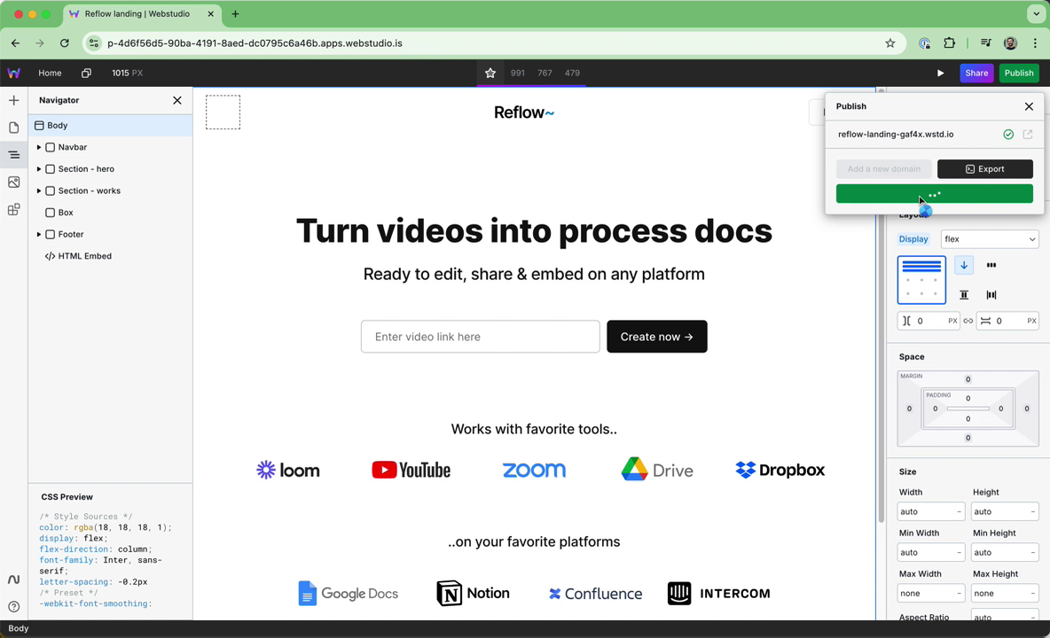Browsing Your Published Site