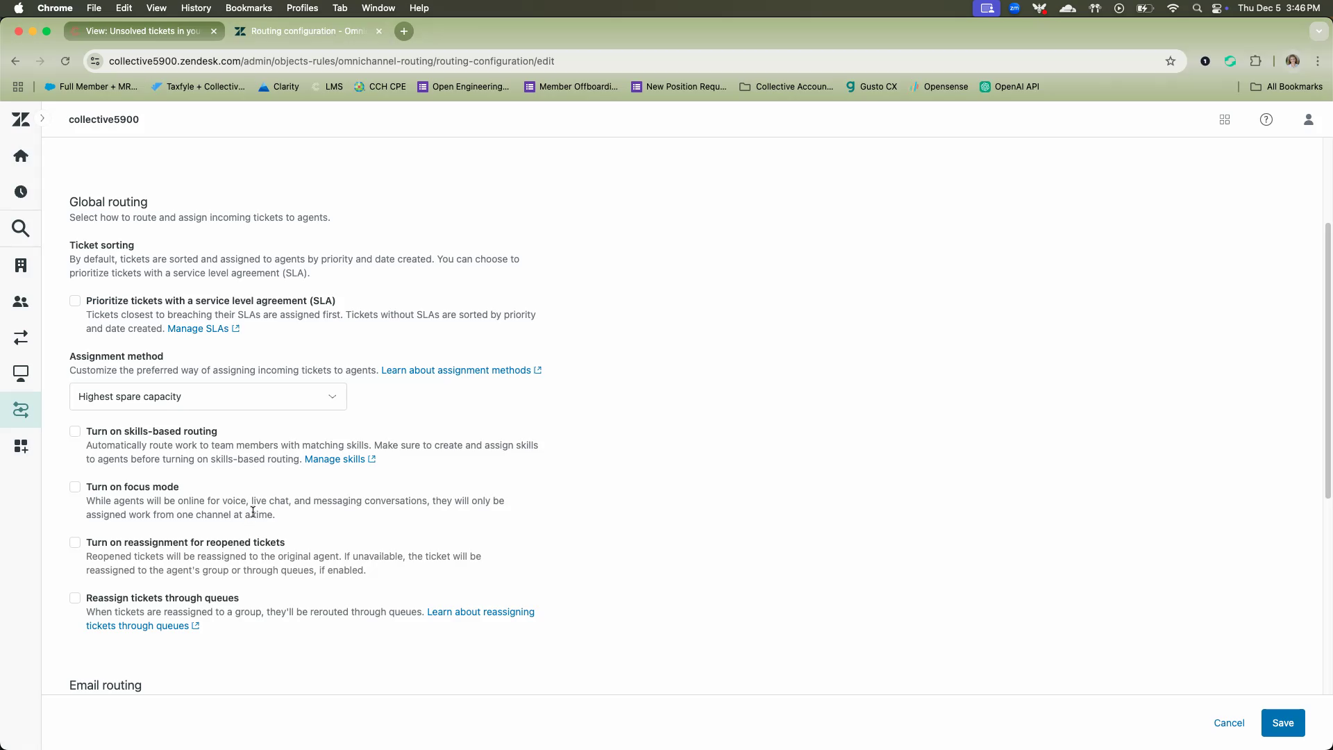 Matching agents to problems