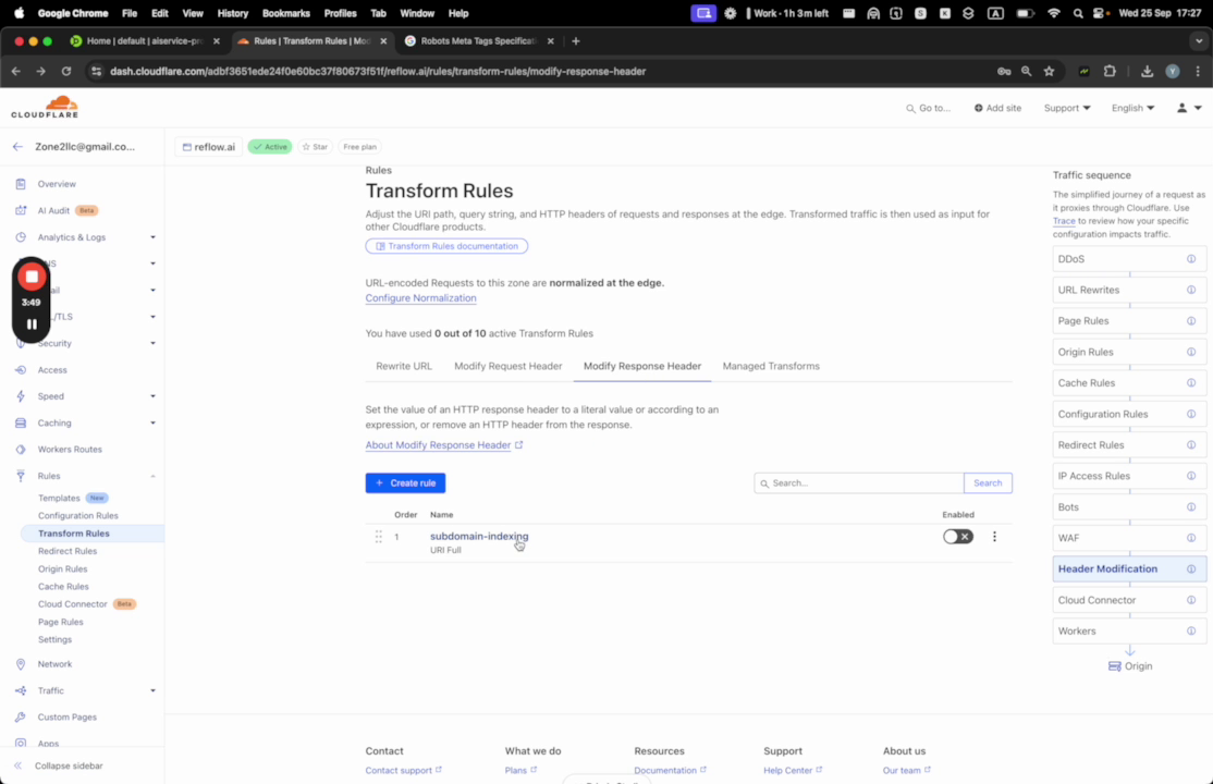 Confirmation of Non-Indexing