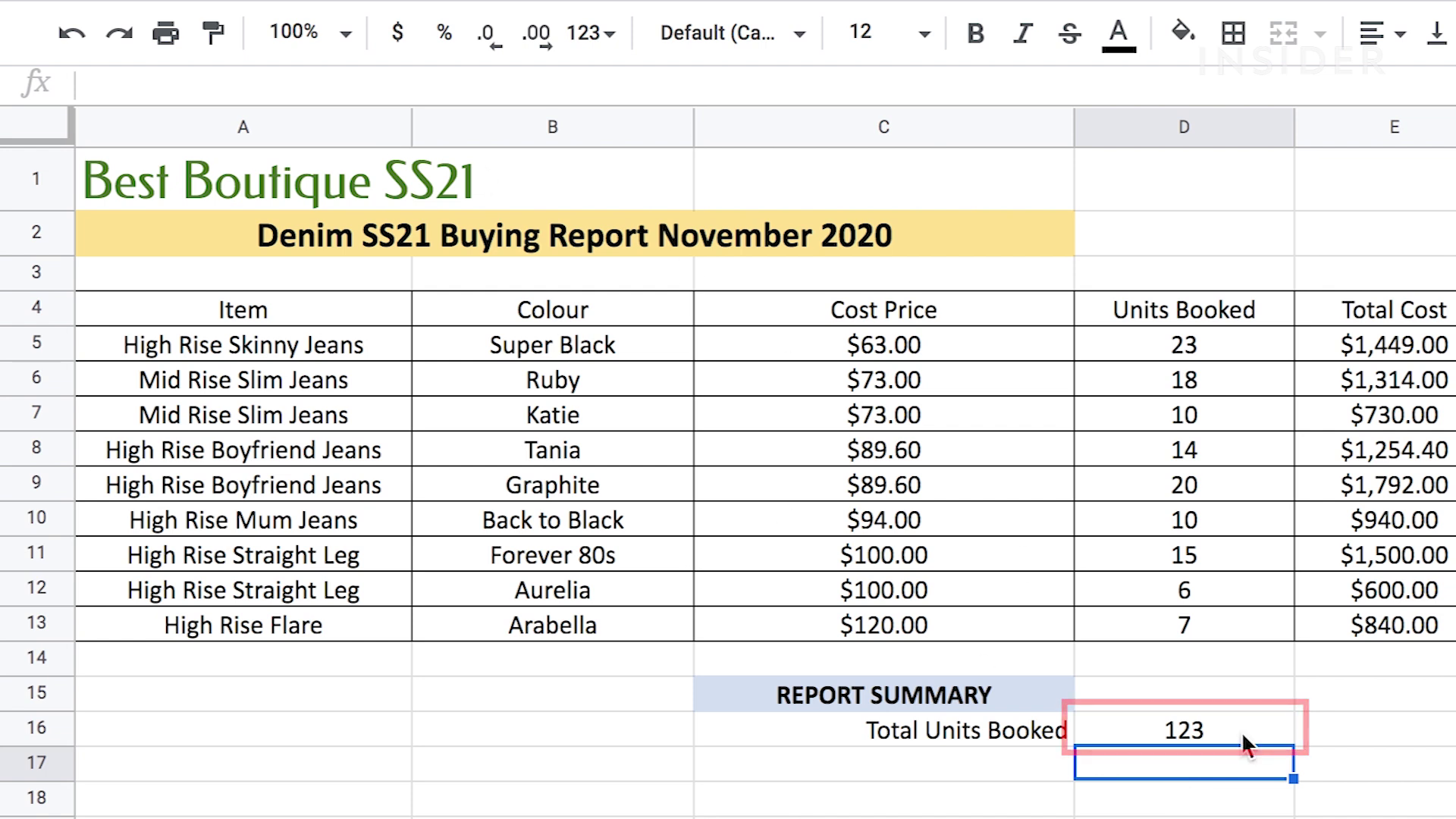 Error symbol in Google Sheets