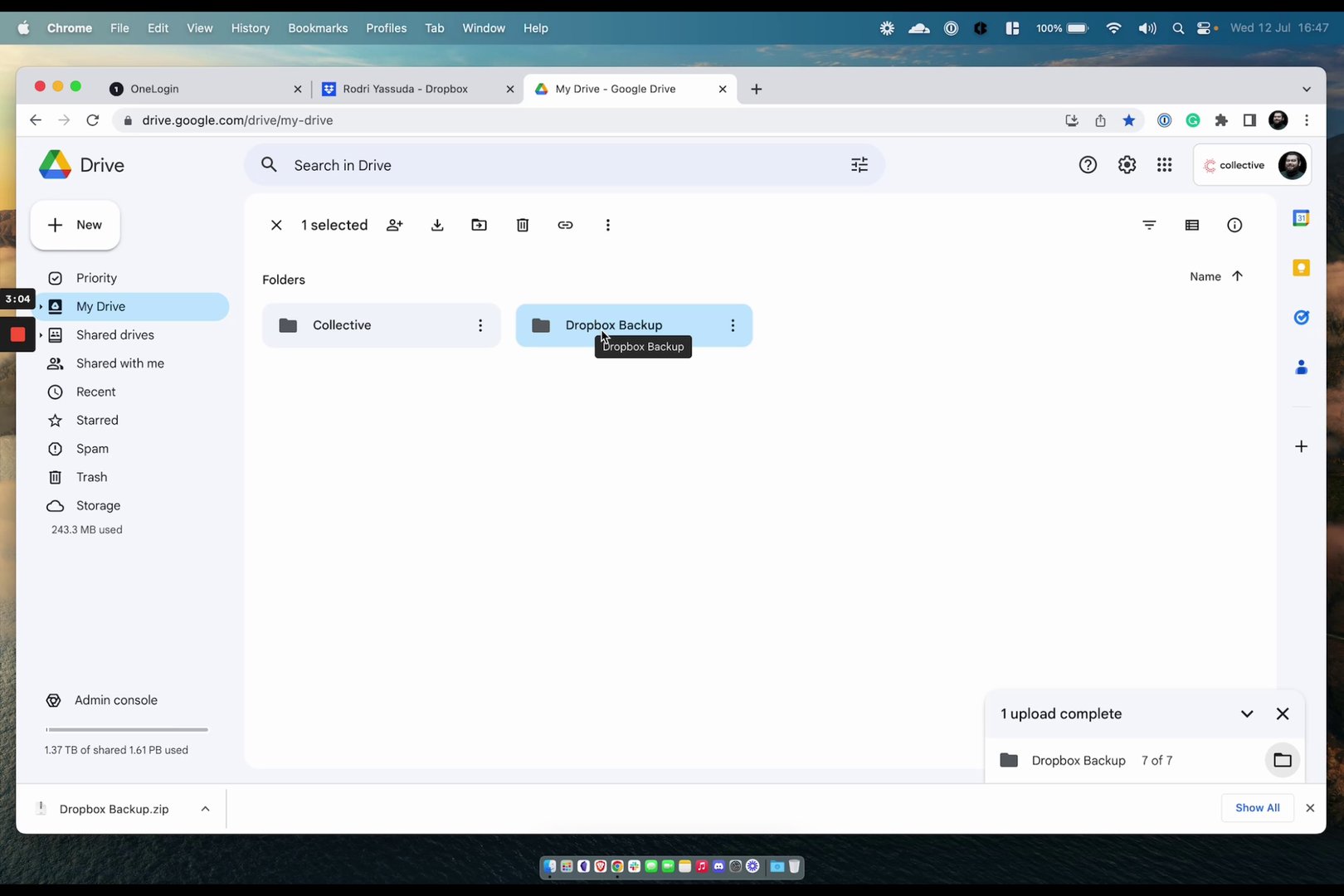 Successful data migration to Google Drive