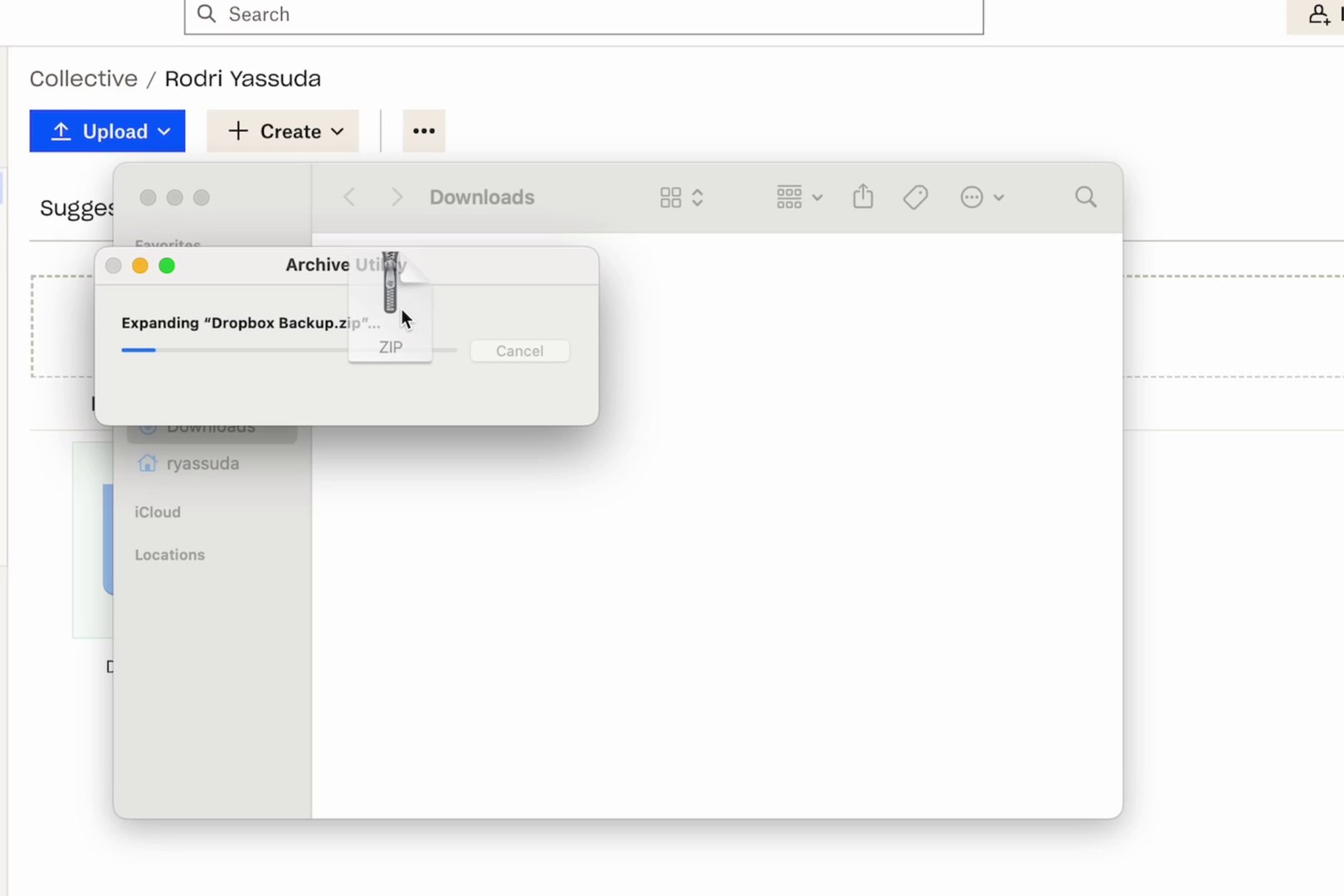 In a Mac, double-click to unzip the contents