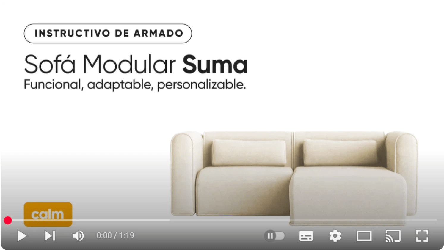video armado de¿Qué tan fácil de armar es el Sillón Modular Suma?