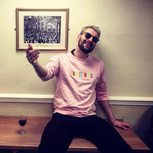 Buy Online Courteeners - Unisex Pastel Pink Sweatshirt With Multi-Coloured Embroidery