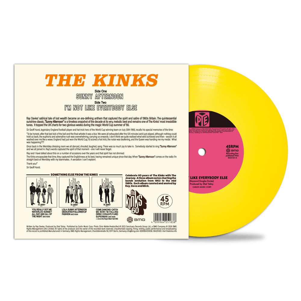Sunny Afternoon Yellow Colour | The Kinks | The Kinks