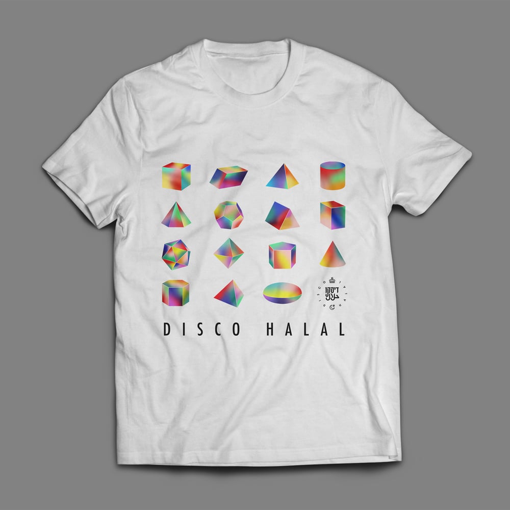 Buy Online Disco Halal - Space Geometry T-Shirt (White)
