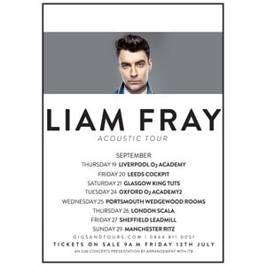 Buy Online Liam Fray - Liam Fray Tour Poster