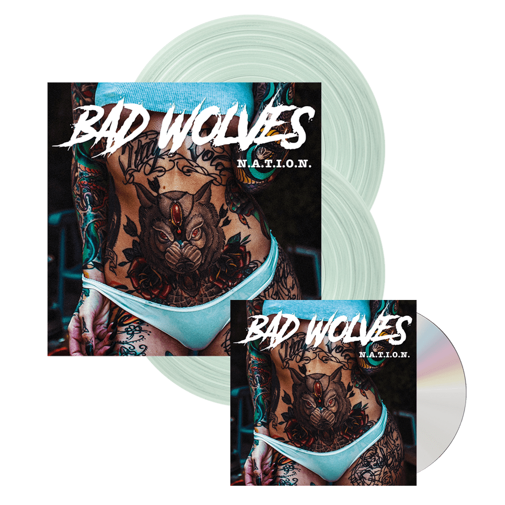 Buy Online Bad Wolves - N.A.T.I.O.N Double Coloured Vinyl + CD Album