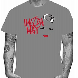 Buy Online Imelda May - Sport Grey Face Logo Mens T-Shirt