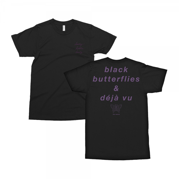 Buy Online The Maine - Black Butterflies T-Shirt