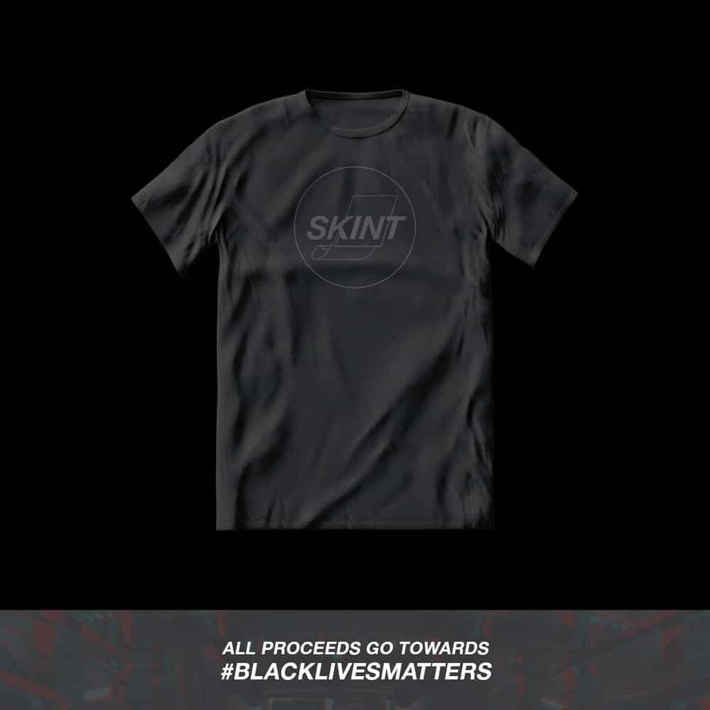 Buy Online Skint Records - Skint Black on Black T-Shirt