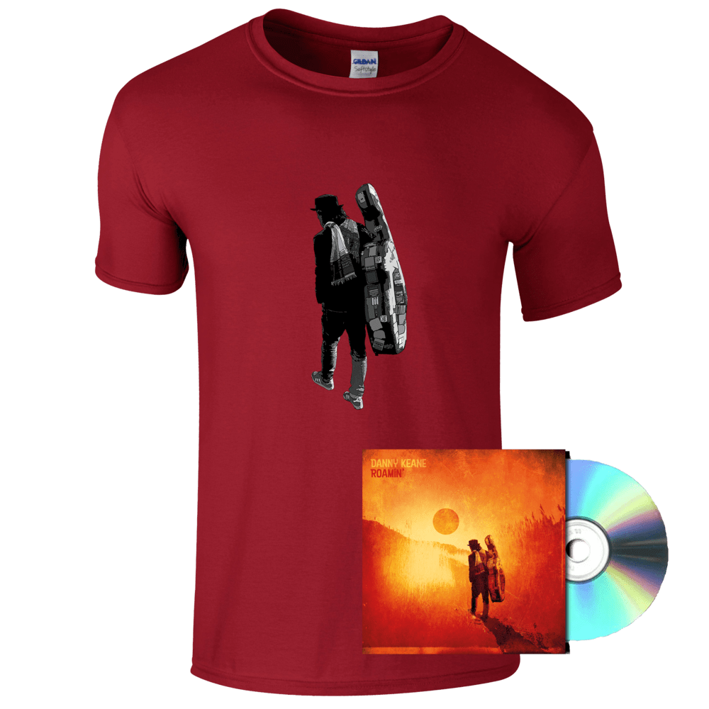 Buy Online Danny Keane - Roamin' - (Red) T-Shirt and CD Bundle 