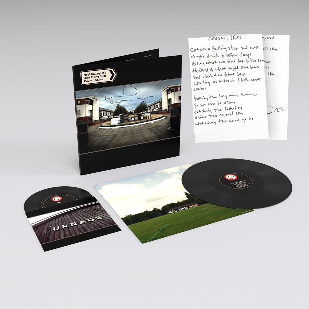 Buy Online Noel Gallagher's High Flying Birds - Council Skies Black (Signed and Numbered) (Inc print of a handwritten lyric sheet)