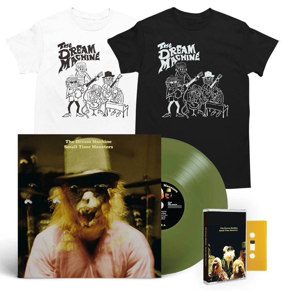 Acheter en ligne The Dream Machine - Small Time Monsters Golden Bough Edition Vinyl (Choice of Alternative Cover) + Brick Yellow Cassette + T-Shirt with Signed Print