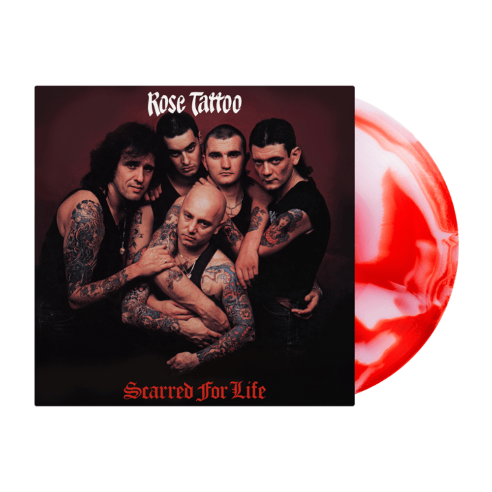 Rose Tattoo + Assault & Battery Black & White Swirl Vinyl | Rose