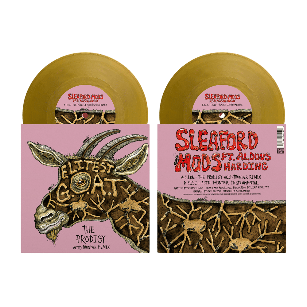 Sleaford Mods-Elitest〜Prodigy Remix 7” Elitest G.O.A.T. (The Prodigy Acid Thunder Remix) Gold | Sleaford