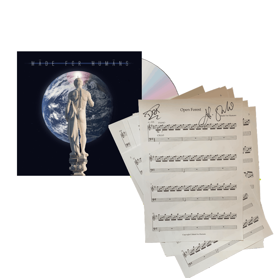 Buy Online Made For Humans - Made For Humans CD (Signed) + Music score of the Cello & Piano for the song "Open Forest" (SIGNED)