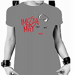 Buy Online Imelda May - Charcoal Face Logo Ladies T-Shirt