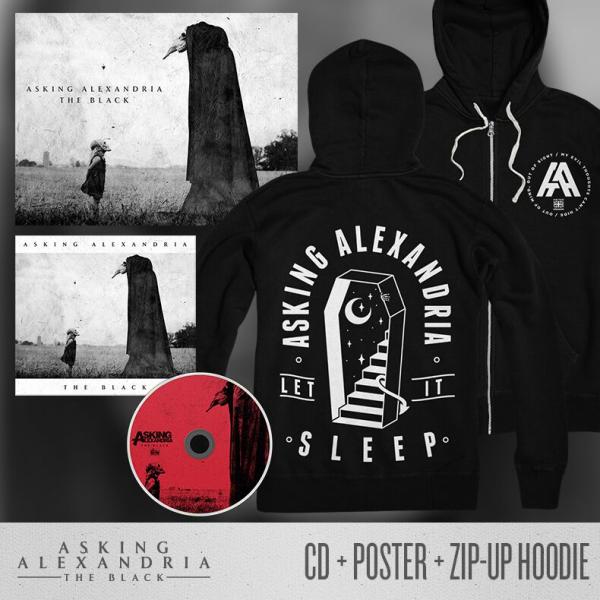 Buy Online Asking Alexandria - The Black CD + Poster + Hoody