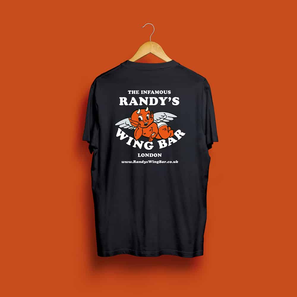 Buy Online Randy's Wing Bar - Sinner - Black Tee