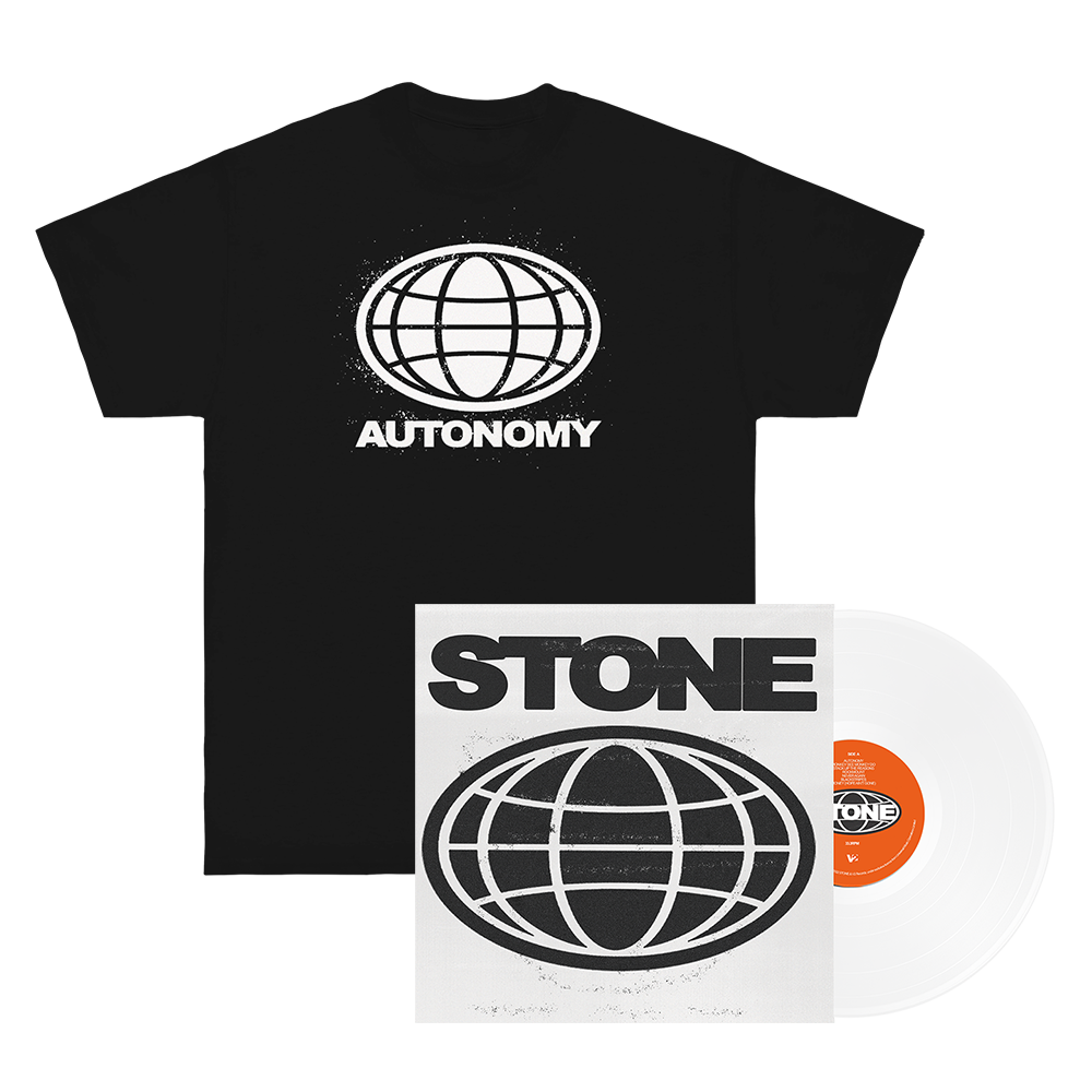 Autonomy White Vinyl + T-Shirt (Black) | Stone | Stone