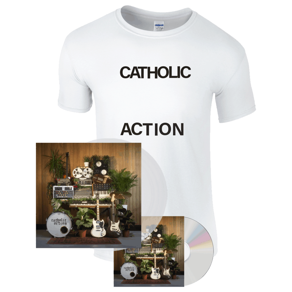 Buy Online Catholic Action - Celebrated By Strangers Vinyl Album + CD+ T-Shirt Bundle