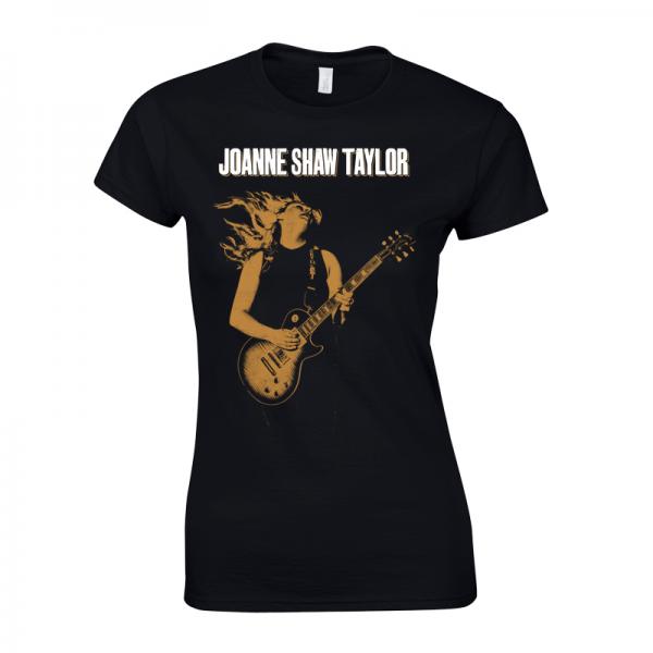 Buy Online Joanne Shaw Taylor - Ladies Gold Guitar T-Shirt