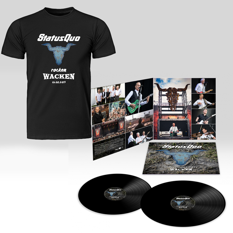Buy Online Status Quo - Down Down & Dirty Double Vinyl + DVD + T-Shirt