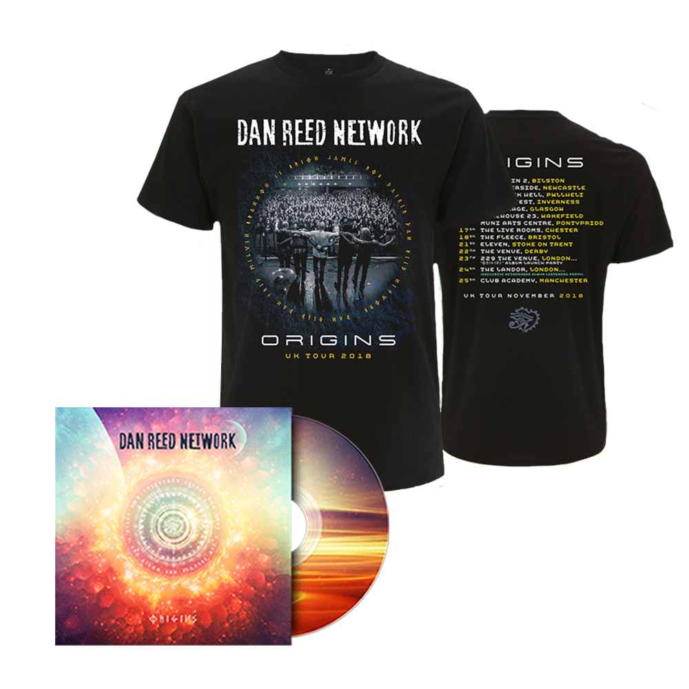 Buy Online Dan Reed Network - Origins CD + Tour T-Shirt