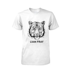 Buy Online Liam Fray - Mens Liam Fray Tiger White T-Shirt