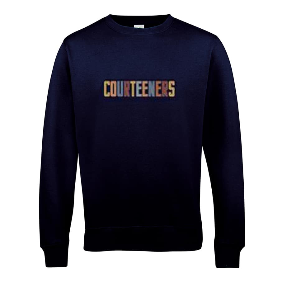 Buy Online Courteeners - Unisex Navy Blue Sweatshirt With Multi-Coloured Embroidery