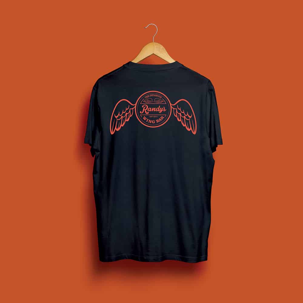 Buy Online Randy's Wing Bar - Flying High - Black/Red Tee