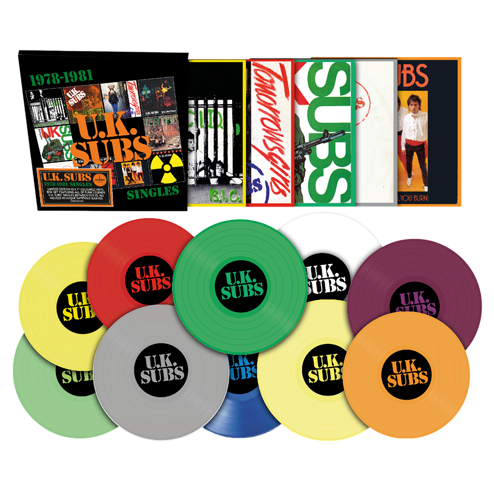 1978-1981 Singles 10x7 Inch Vinyl | UK Subs | Townsend Music