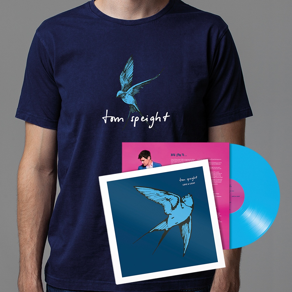 Buy Online Tom Speight - Love & Light Cyan Vinyl + Navy T-Shirt 