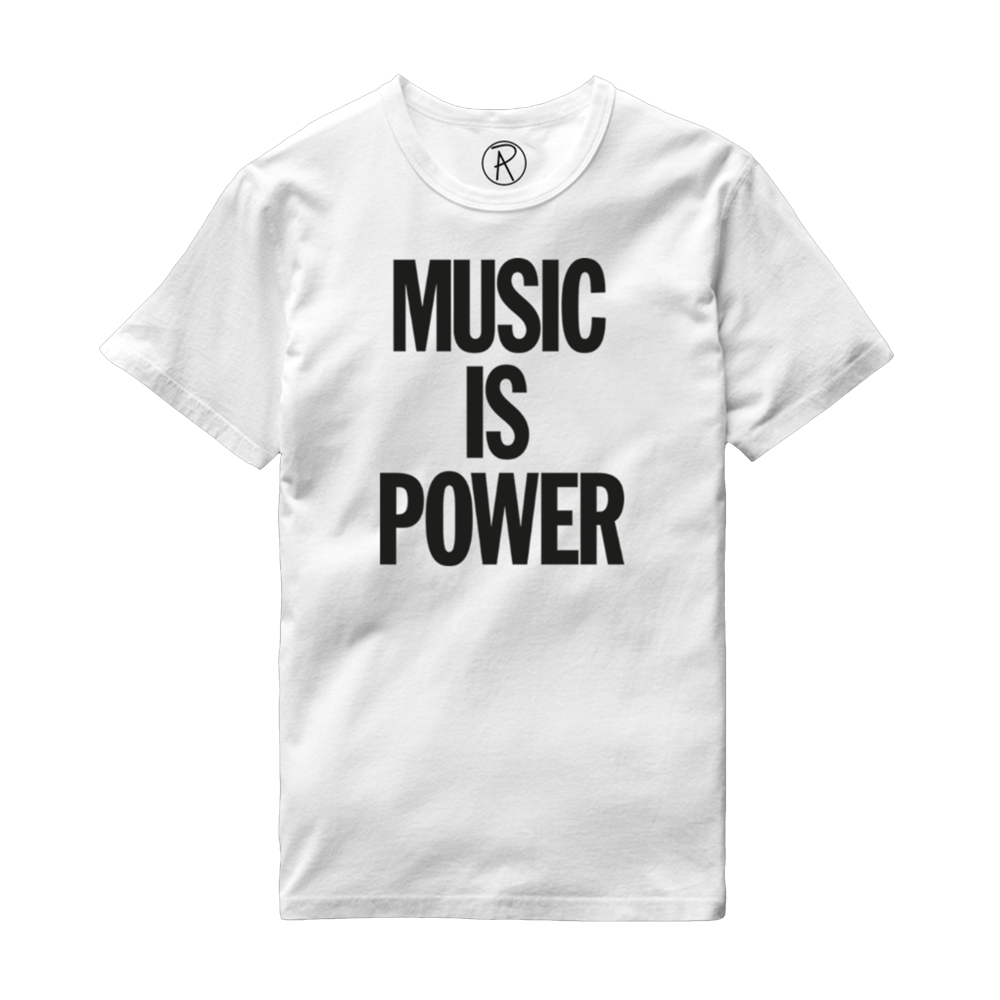 Buy Online Richard Ashcroft - Music Is Power 2020 White T-Shirt