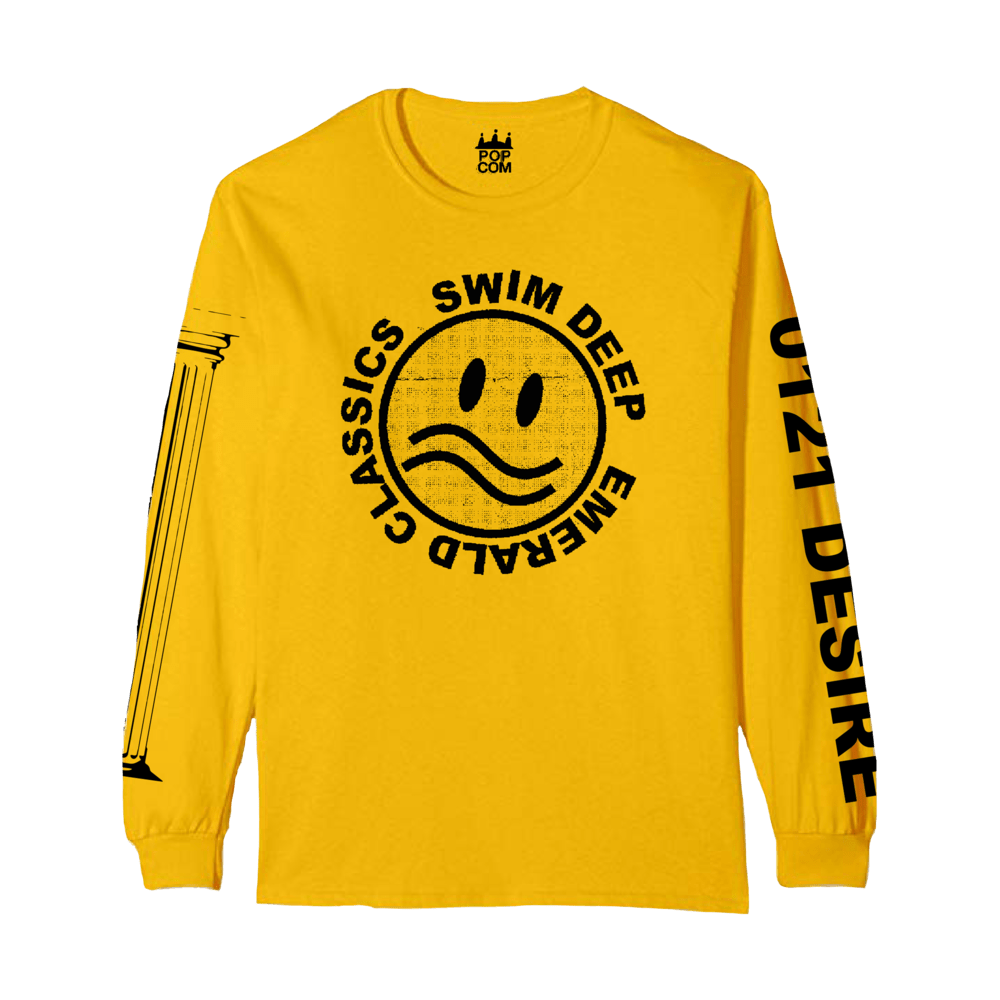 Buy Online Swim Deep - Yellow Logo Long Sleeve T-Shirt