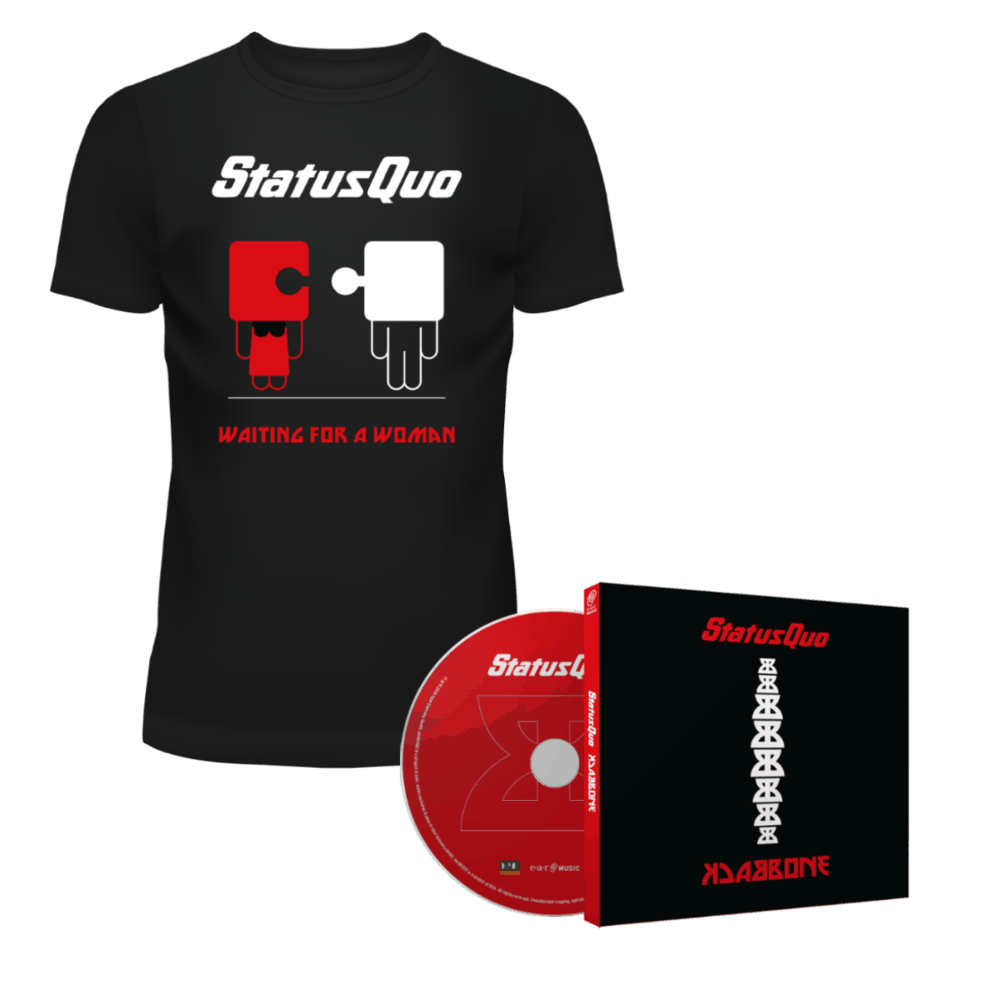 Buy Online Status Quo - Backbone Deluxe CD + Waiting For A Woman T-Shirt