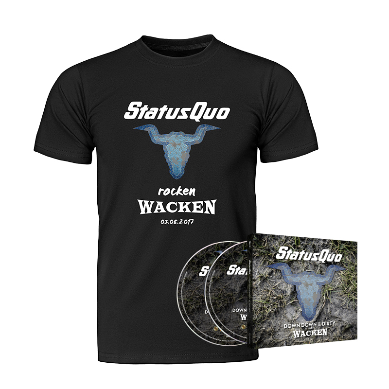 Buy Online Status Quo - Down Down & Dirty CD/DVD + T-Shirt