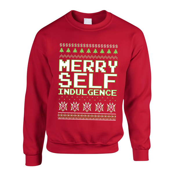Buy Online Mindless Self Indulgence - Merry Self Indulgence Sweatshirt (Red)