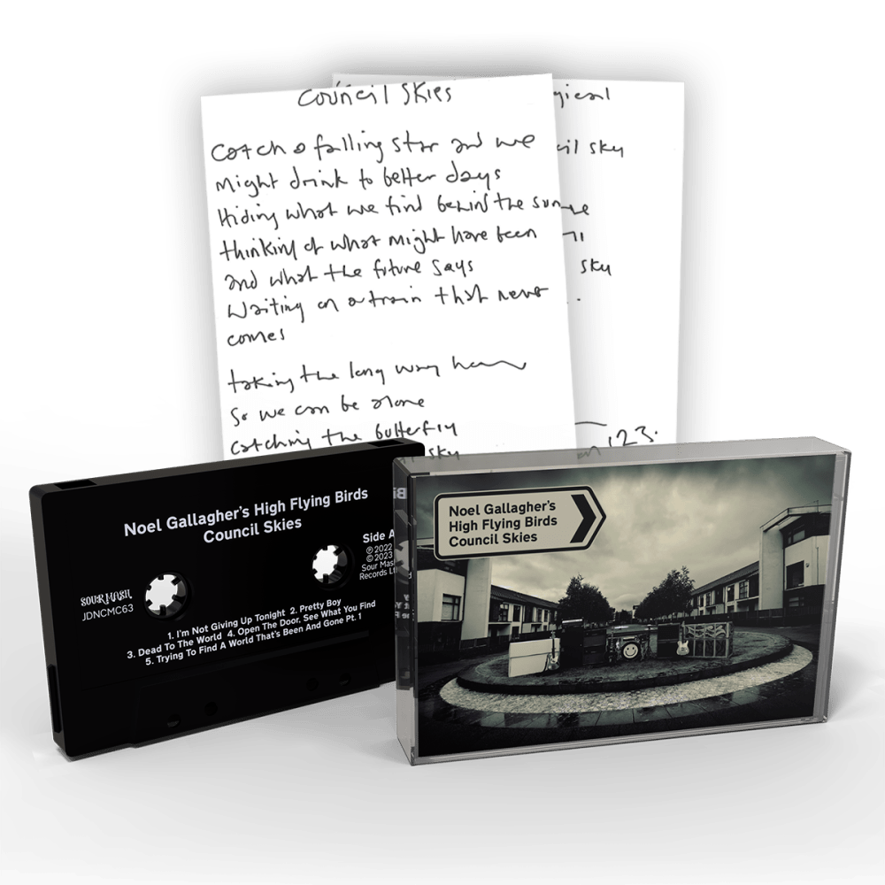 Buy Online Noel Gallagher's High Flying Birds - Council Skies Cassette (Inc print of a handwritten lyric sheet)