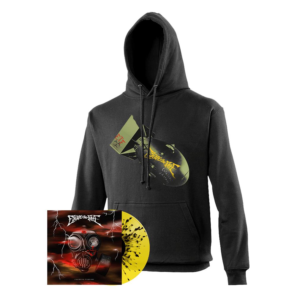Buy Online Escape The Fate - Chemical Warfare Yellow Splatter Vinyl + Chemical Warfare Hoody