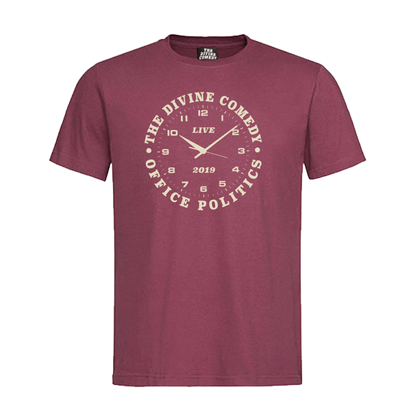 Buy Online The Divine Comedy - Office Politics Tour T-Shirt (Burgundy)
