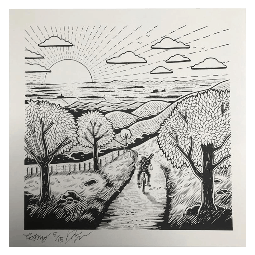 Buy Online Dan Owen - Running to the Hills 12x12 Screen Print